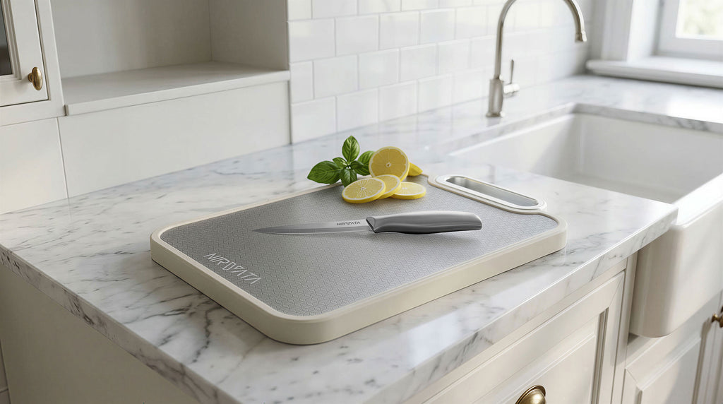 Stainless Steel Cutting Board Set, SS304 Cutting Board with Chef Knife
