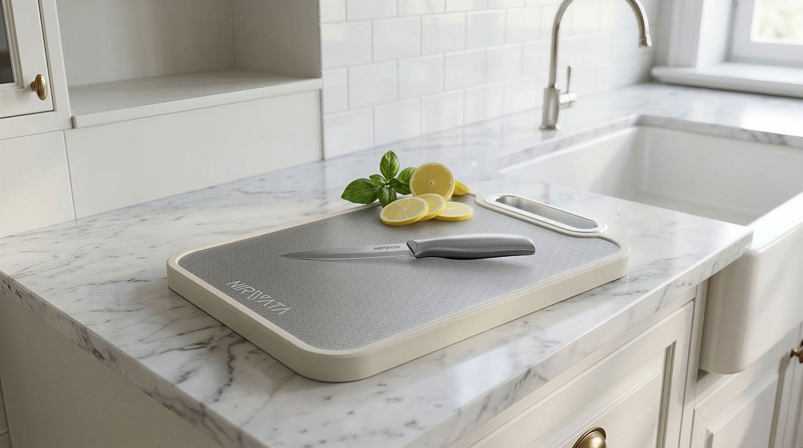 Titanium Cutting Board Set, Titanium Cutting Boards for Kitchen with Chef Knife